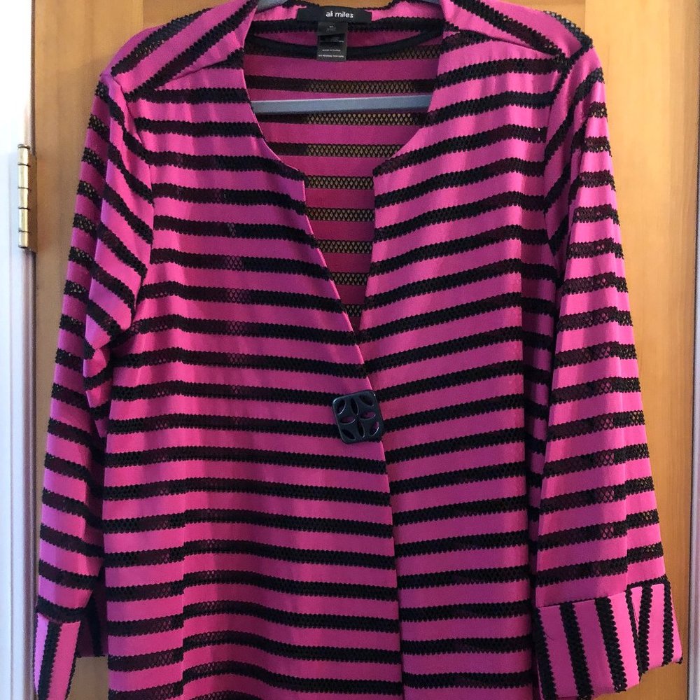 Ali Miles Jacket hot pink & black